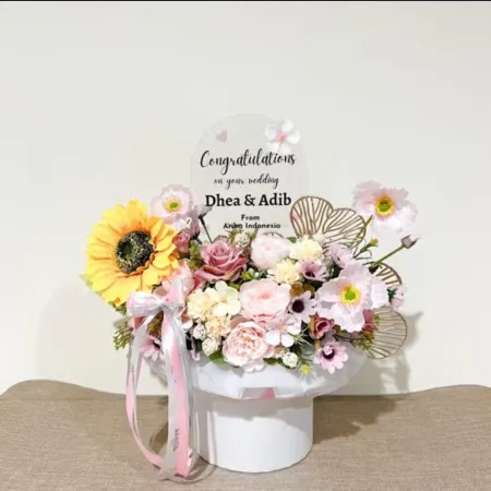 Bloom Box Akrilik Ucapan Wedding Polewali Mandar